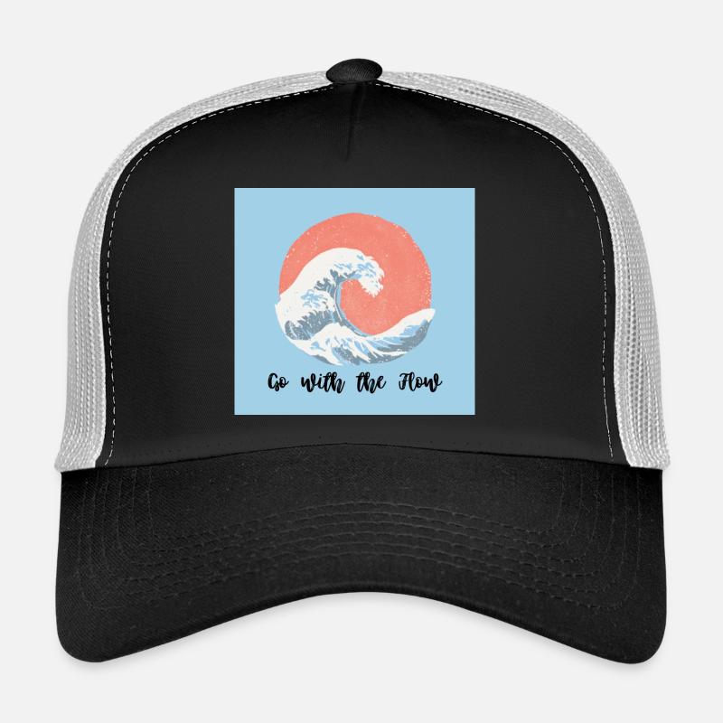 Sea waves with motivational saying Trucker Cap