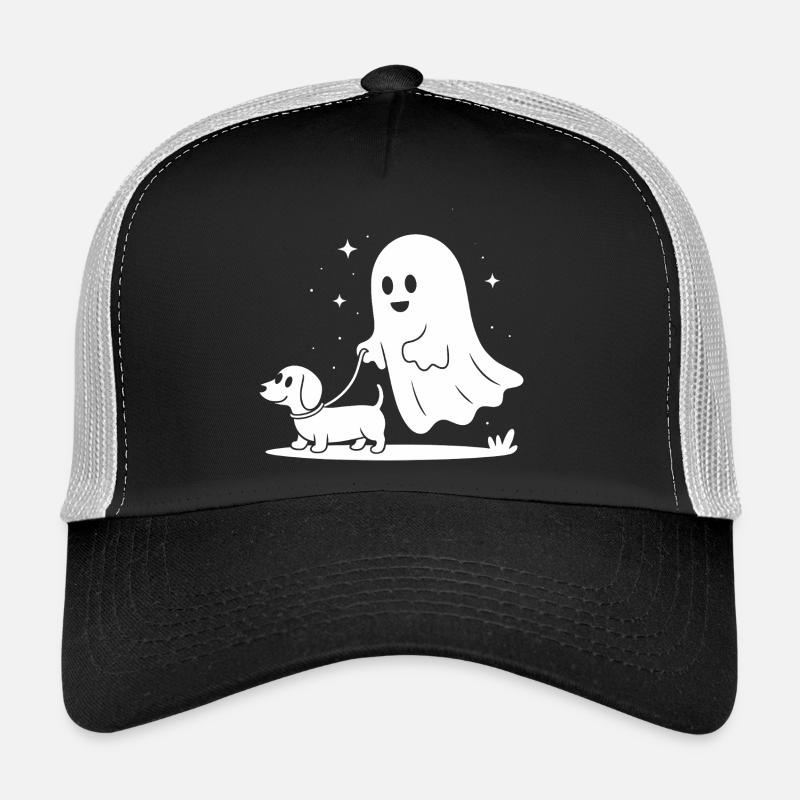 Fantôme chien ami de nuit Casquette trucker 