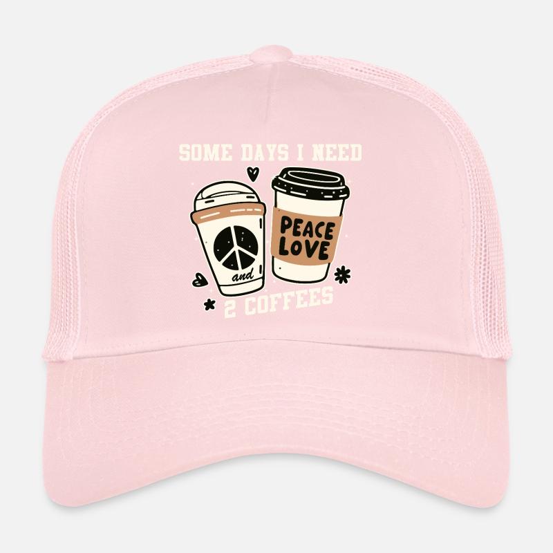 Peace and Coffee: Two Coffees Trucker Cap