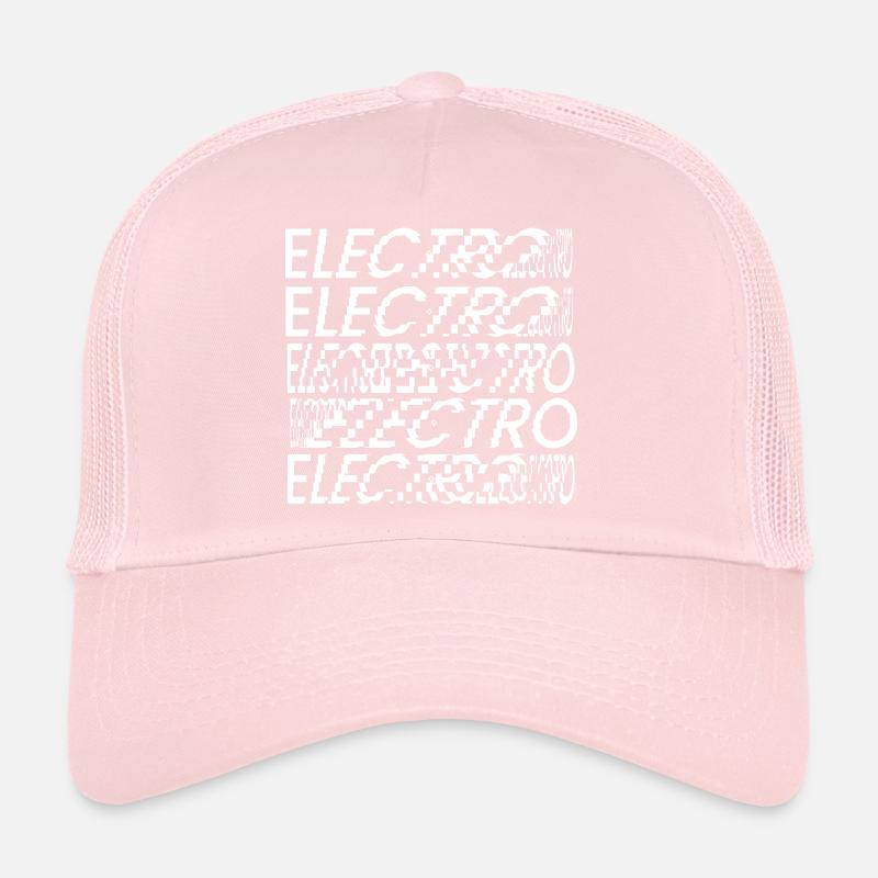 Glitch Elektro-Typografie Trucker Cap