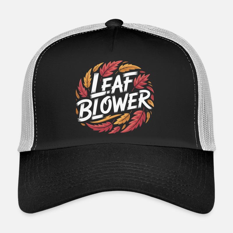 Leaf Blower Autumn Leaves Trucker Cap