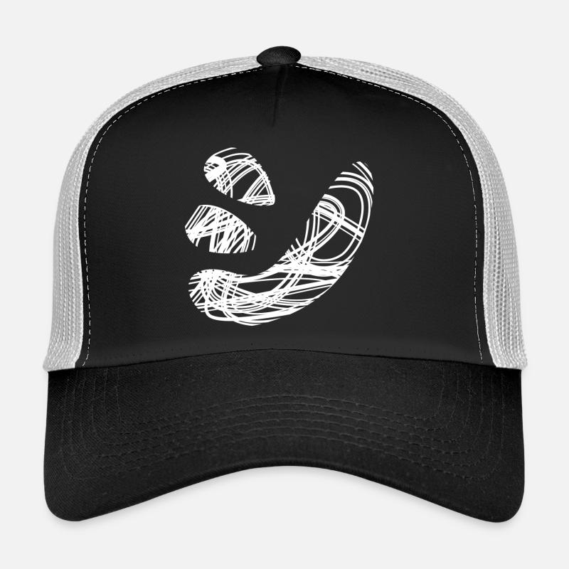 Japanischer Text 'シ' (shi) Muster - Trucker Cap - Schwarz/Steingrau