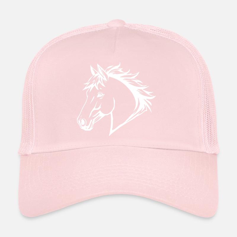 Cheval Blanc Cheval Blanc Tête de Cheval Cadeau Casquette trucker 