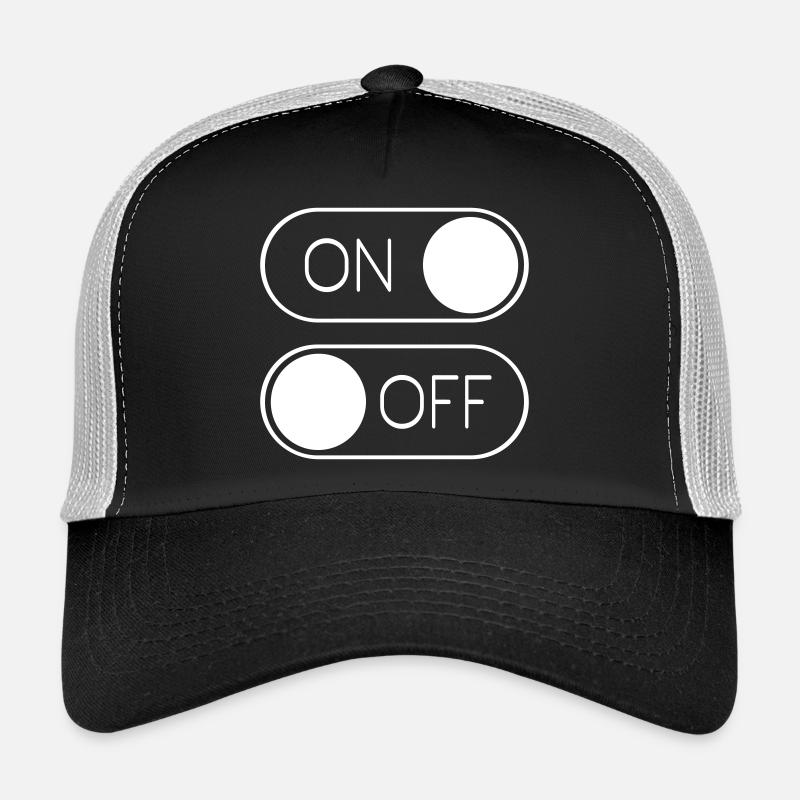 Basculer le graphique Activé Désactivé Interrupteur Casquette trucker 