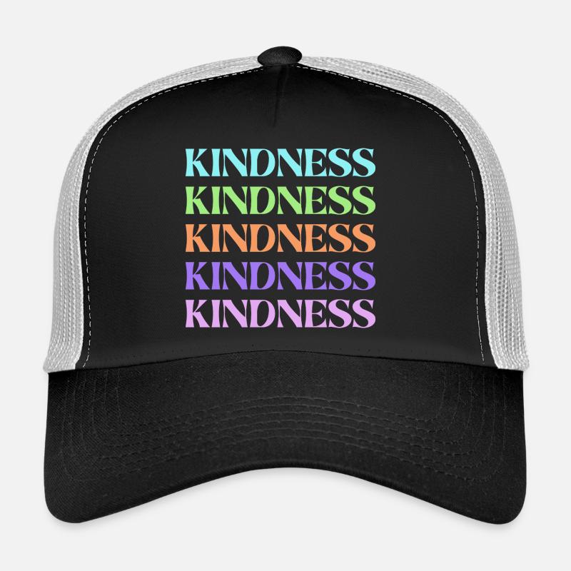 Freundlichkeit Regenbogen gestapelter Text Trucker Cap