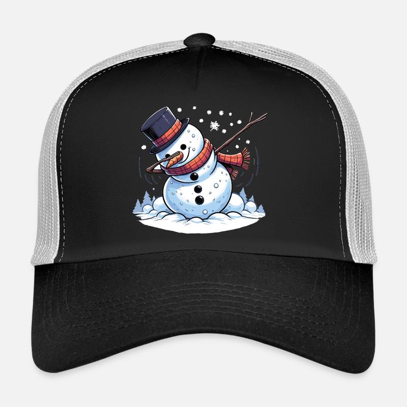 Dabbing Christmas Snowman Dab Christmas Trucker Cap