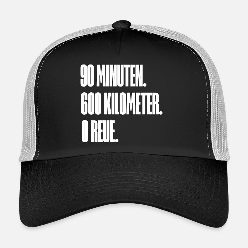 Schwarz hinten  - Trucker Cap - Schwarz/Steingrau