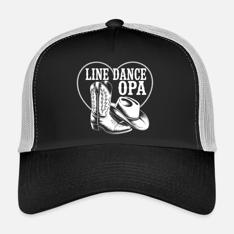 Line Dance Opa Cowboy Herz Trucker Cap