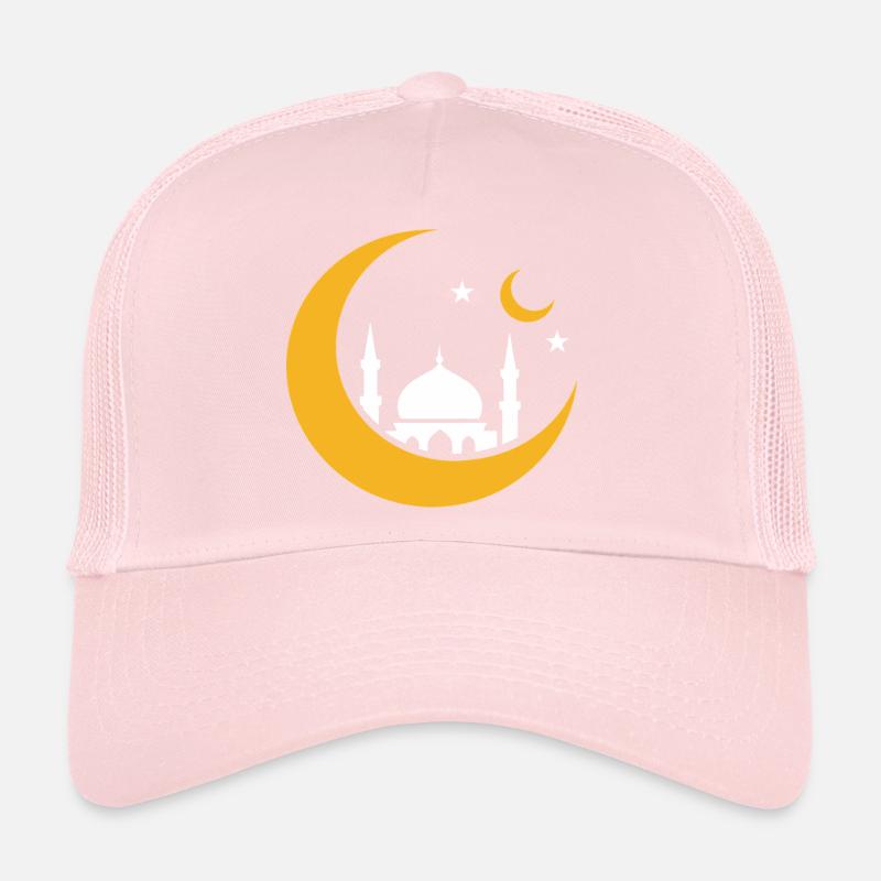 Islam Croissant Lune Mosquée Silhouette  Casquette trucker 