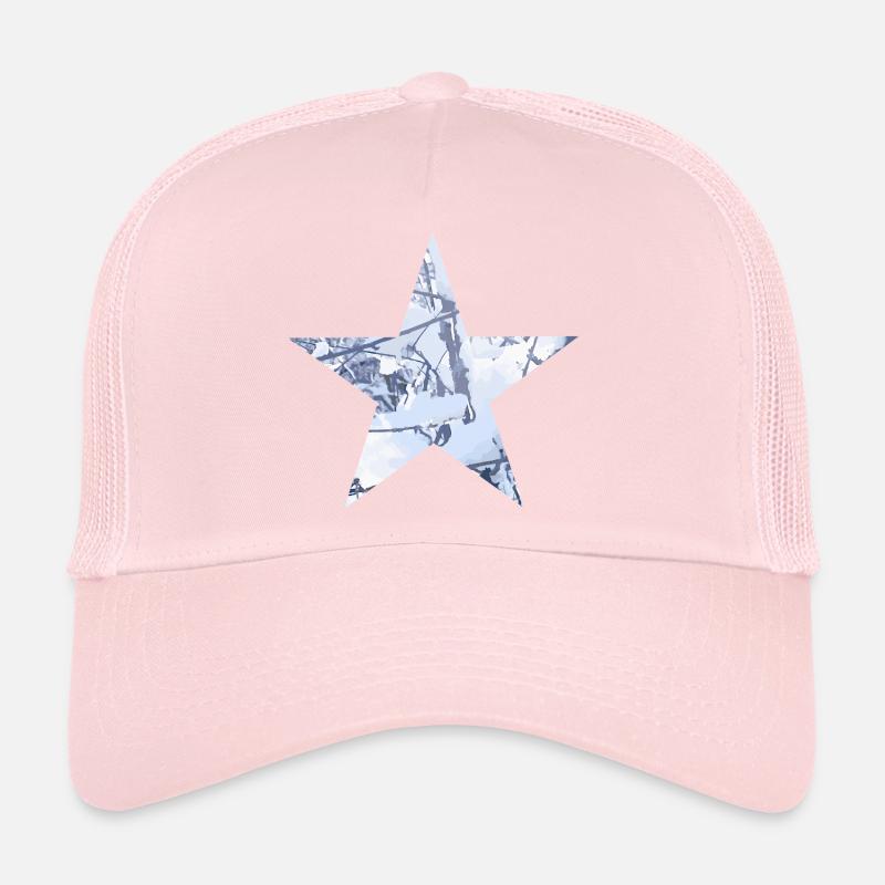Art numérique Star Winter Snow Casquette trucker 
