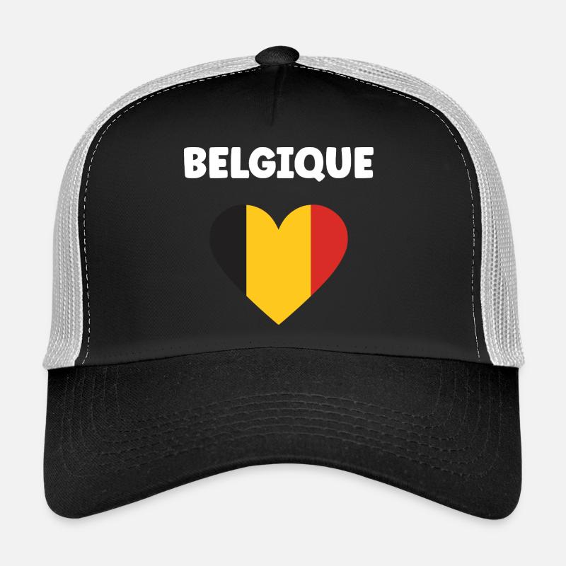Belgisches Trikoloreherz Trucker Cap