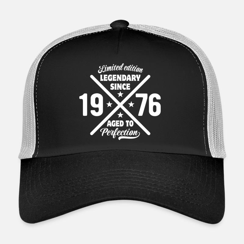 Limited Edition 1976 | Geburtstag Geschenk - Trucker Cap - Schwarz/Steingrau