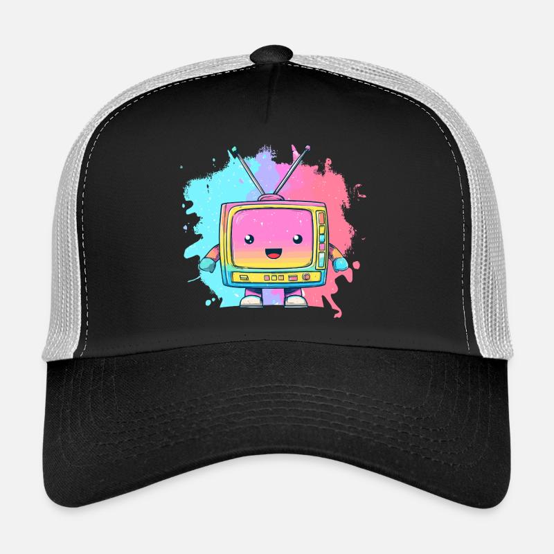 Pastel TV Kawaii Neon Trucker Cap