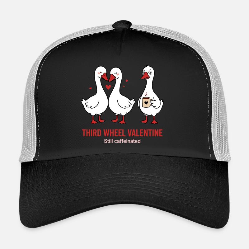 Third Wheel Valentine - Single Kaffee Design Trucker Cap