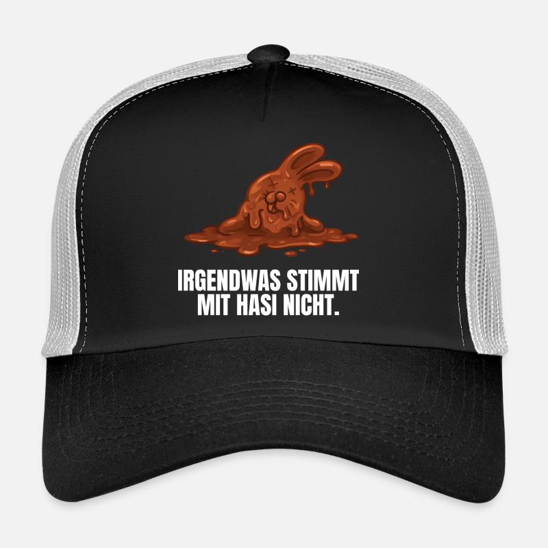 Schokoladenhase Ostern - Trucker Cap - Schwarz/Steingrau