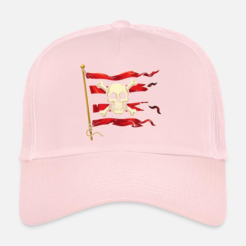 Skull on pirate flag Trucker Cap