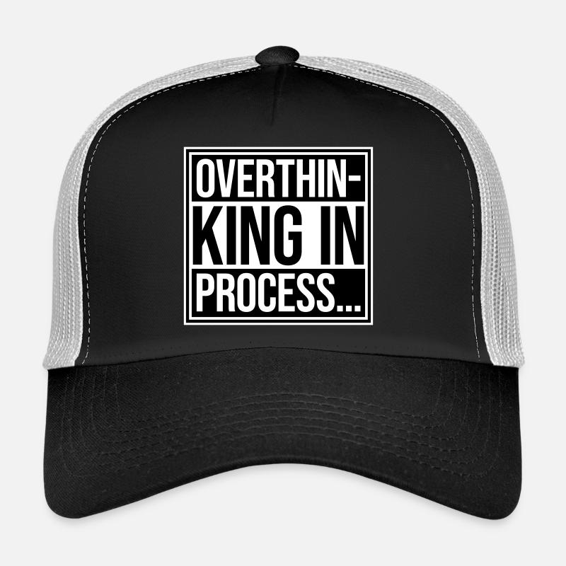 Trop réfléchir en processus Drôle de dicto sombre Logo Casquette trucker 