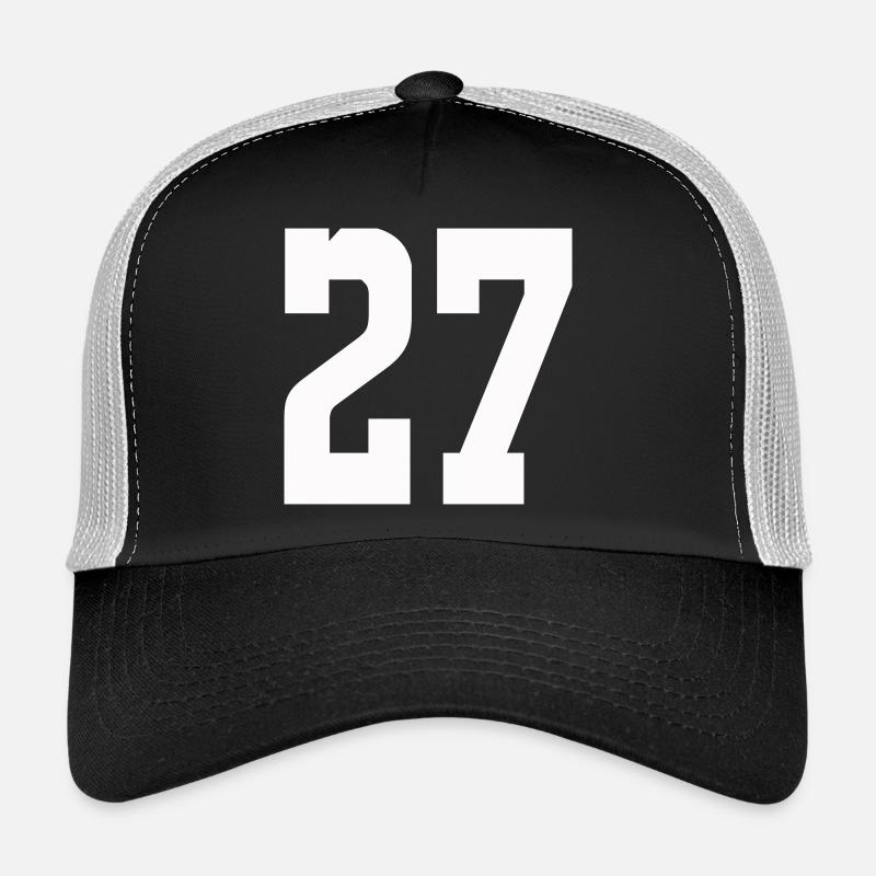 Numerals 27 Contrast Design Trucker Cap