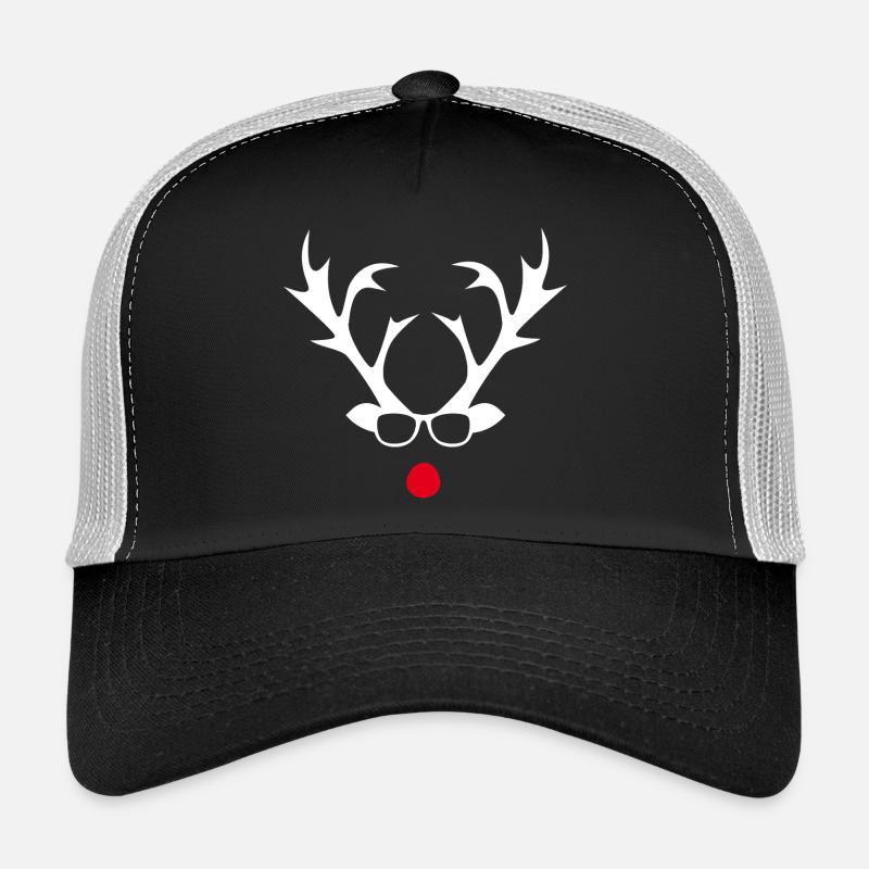 Silhouette de Rudolph avec lunettes Casquette trucker 