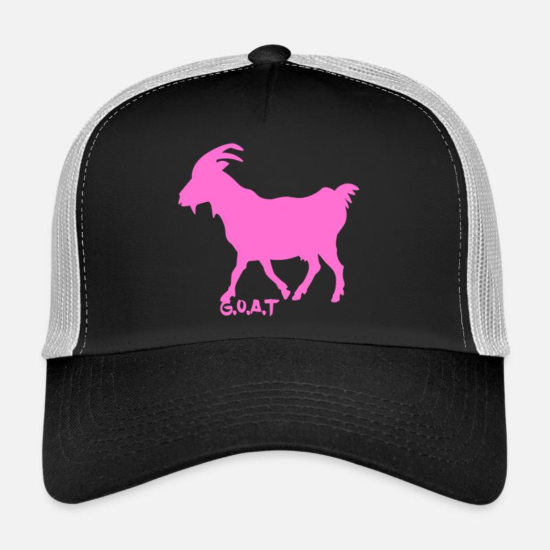 G.O.A.T. rose chèvre. Casquette trucker 