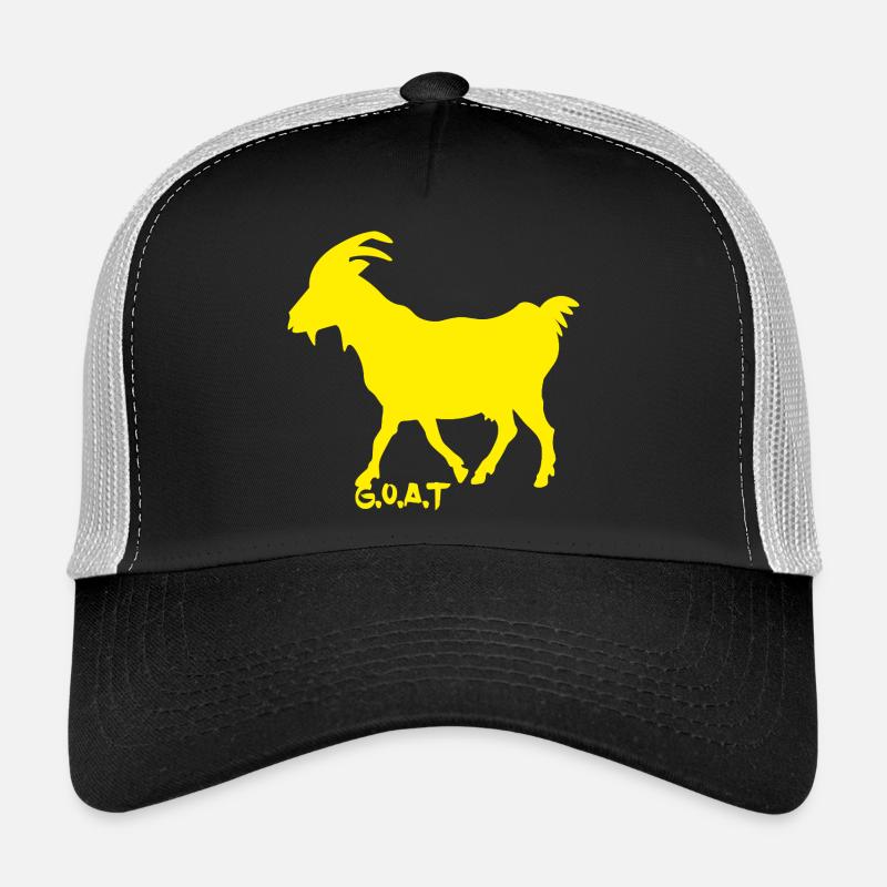 Goat GOAT yellow - Trucker Cap - black/stone grey