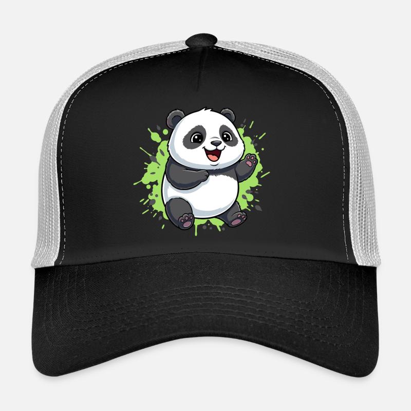 Fröhlicher Panda Splash Trucker Cap