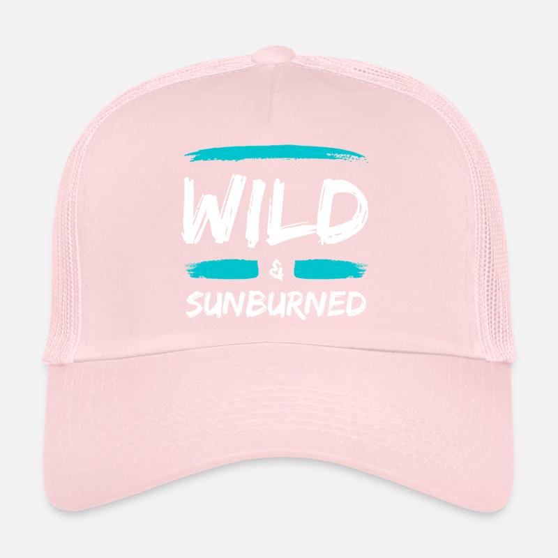 Wild & Sunburned Brush Text Trucker Cap