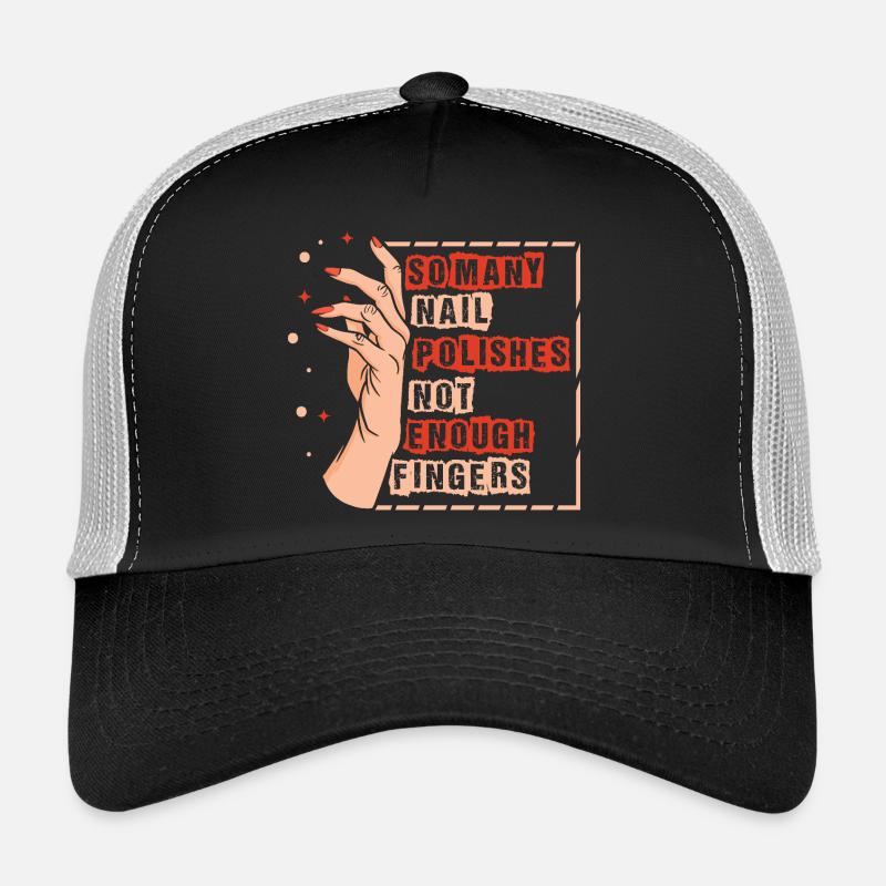 Designer de manucures Salon de manucure cosmétiques Casquette trucker 