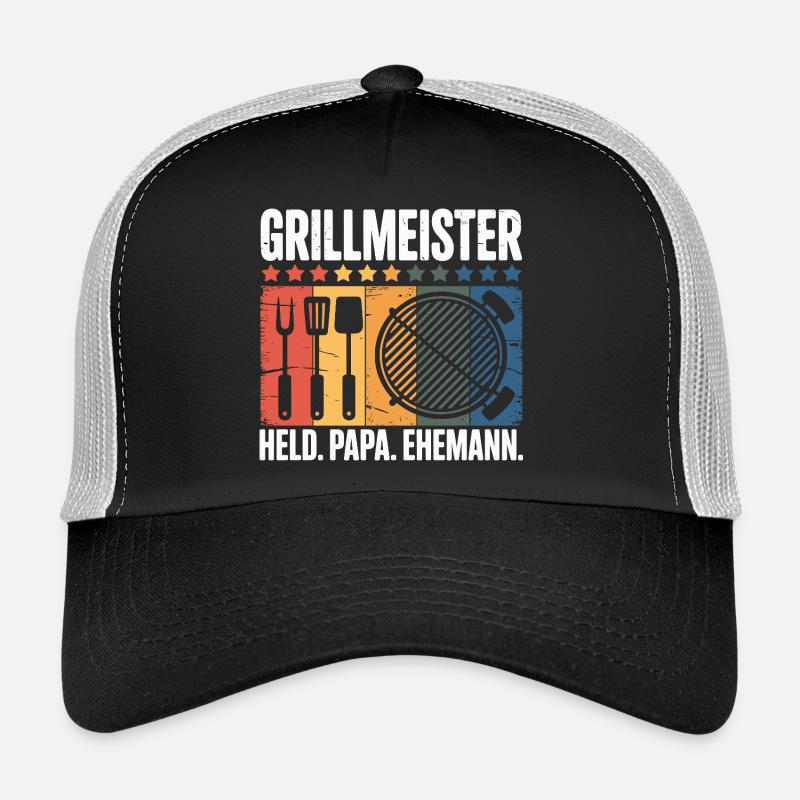 Ehemann Papa Grillmeister Held Vatertag BBQ  Trucker Cap