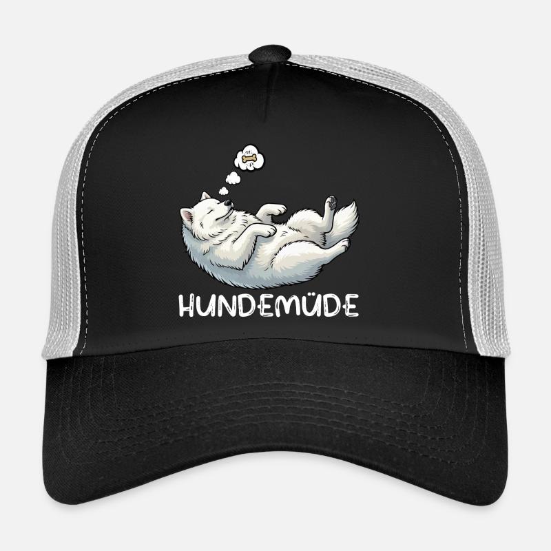 Chien Fatigué Samoyède Propriétaire Samoyède Chien Samoyède Casquette trucker 