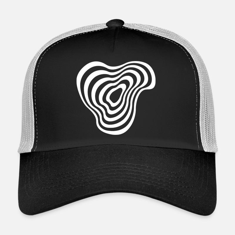Ondulation des lignes concentriques Casquette trucker 