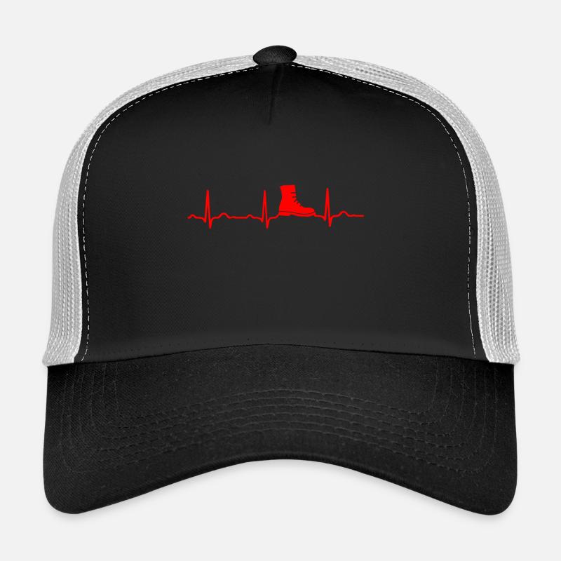 EKG HERZSCHLAG WANDERSCHUHE Red Trucker Cap
