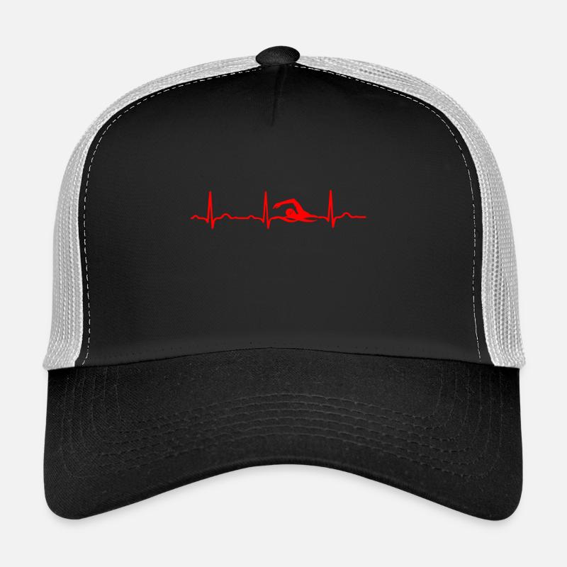 ECG HEATING SWIMMER Red Trucker Cap