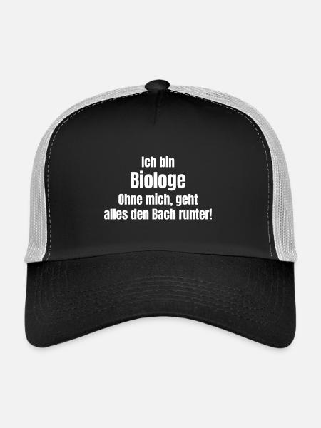Biologe - Trucker Cap - Schwarz/Steingrau