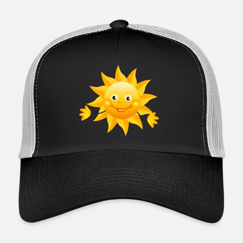 rainbow sun clouds weather rainbow sun cloud52 Trucker Cap