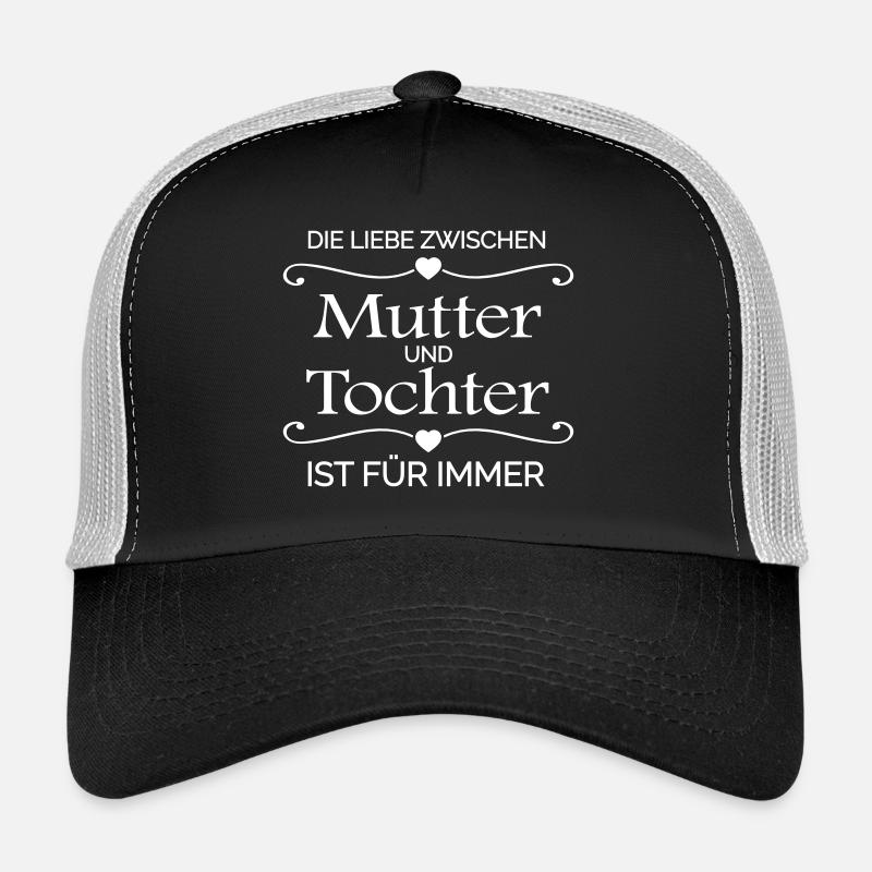 Liebe zwischen Mutter und Tochter - Geschenk - Trucker Cap - Schwarz/Steingrau