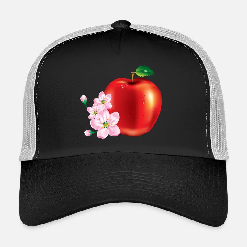 Apple with cherry blossom design Trucker Cap