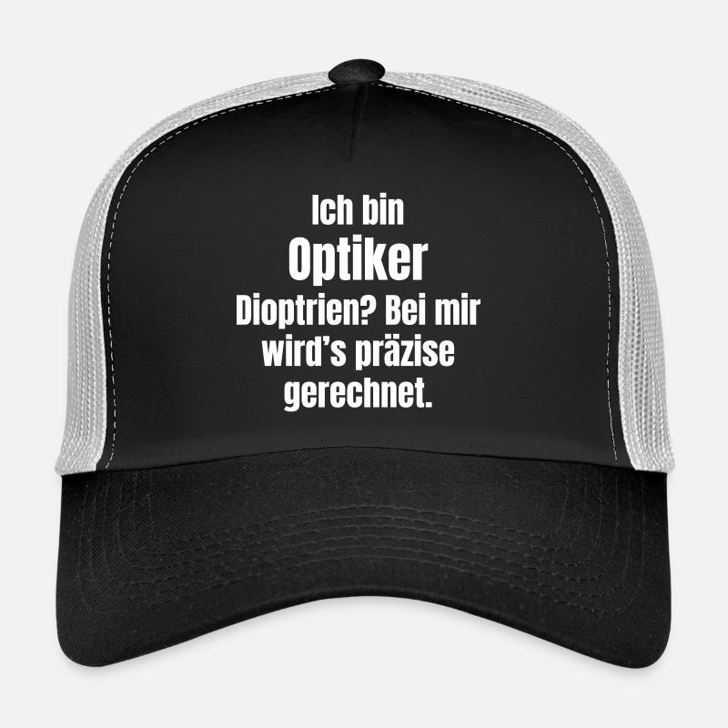 Optiker - Trucker Cap - Schwarz/Steingrau
