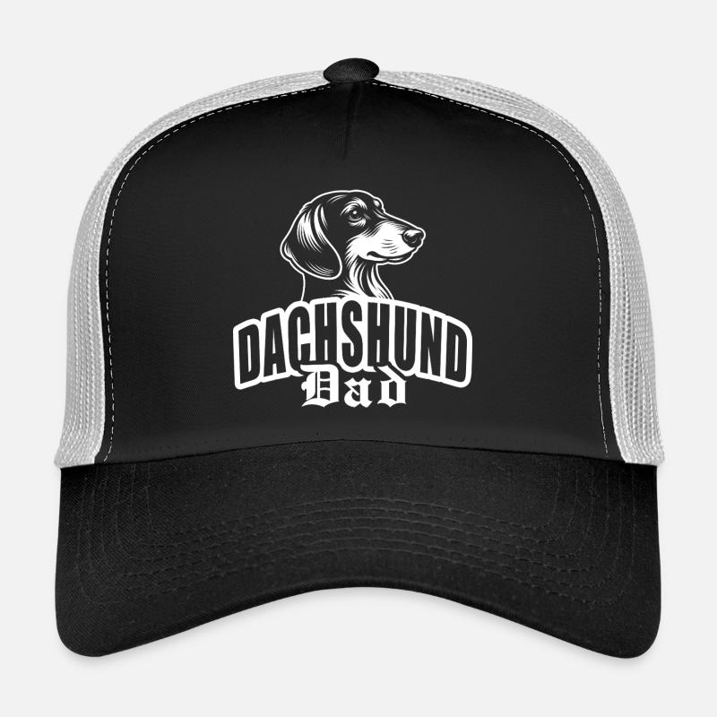 "Dachshund Dad" mit Hundekopf Trucker Cap