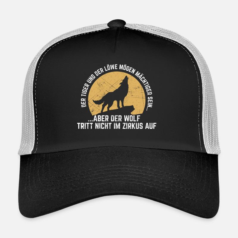 Der Wolf tritt nicht im Zirkus auf - Trucker Cap - Schwarz/Steingrau