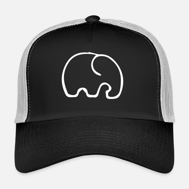 Le petit éléphant - Casquette trucker  - noir/gris pierre