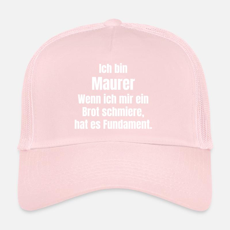 Bricklayer smears bread has foundation Trucker Cap