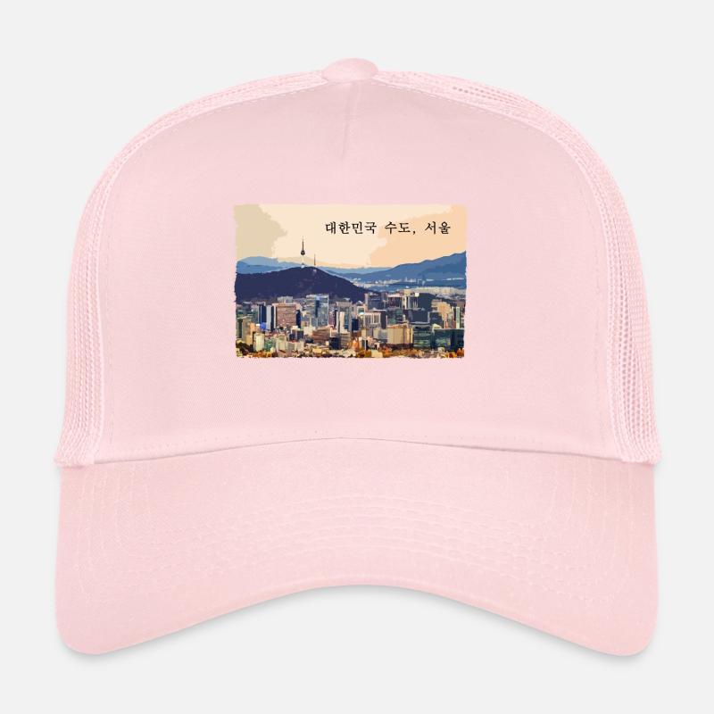 Séoul au coucher du soleil Casquette trucker 