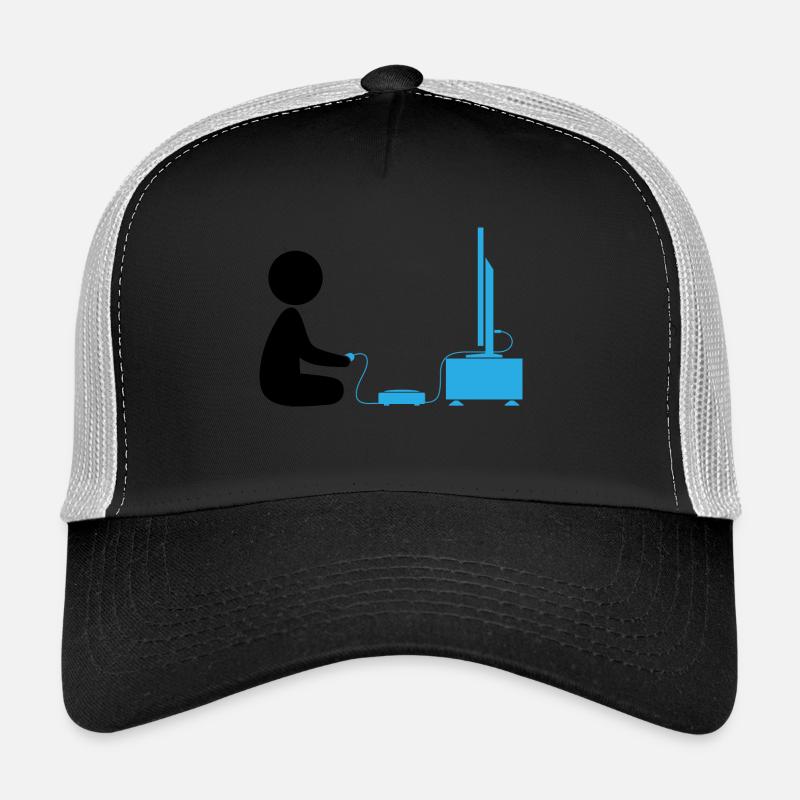 Un garçon joue avec sa console de jeux Casquette trucker 