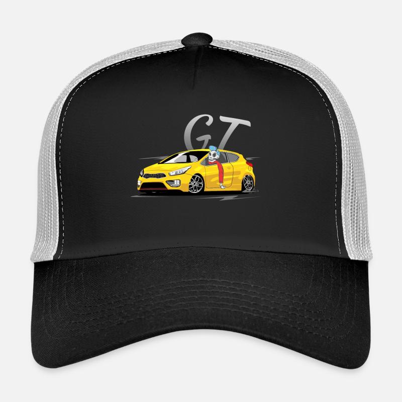 Ceed gt Coupe gelb mit fahrer - Trucker Cap - Schwarz/Steingrau
