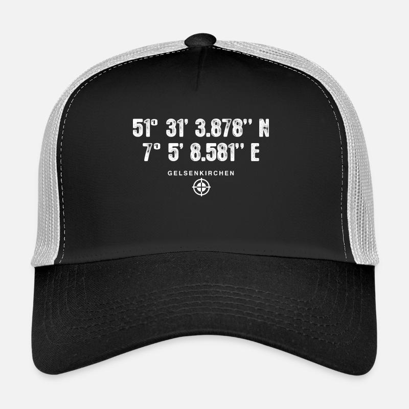 Gelsenkirchen Geocacher Globetrotter Geschenk - Trucker Cap - Schwarz/Steingrau
