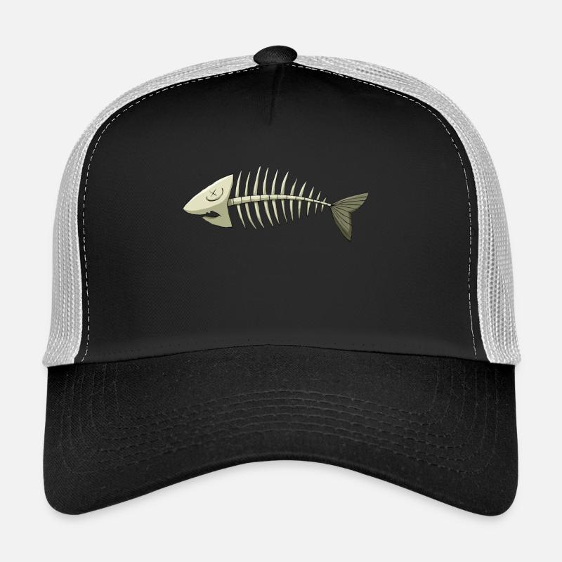 arête de poisson - Casquette trucker  - noir/gris pierre