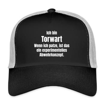 Torwart und Torhüter - Trucker Cap - Schwarz/Steingrau - Vorne