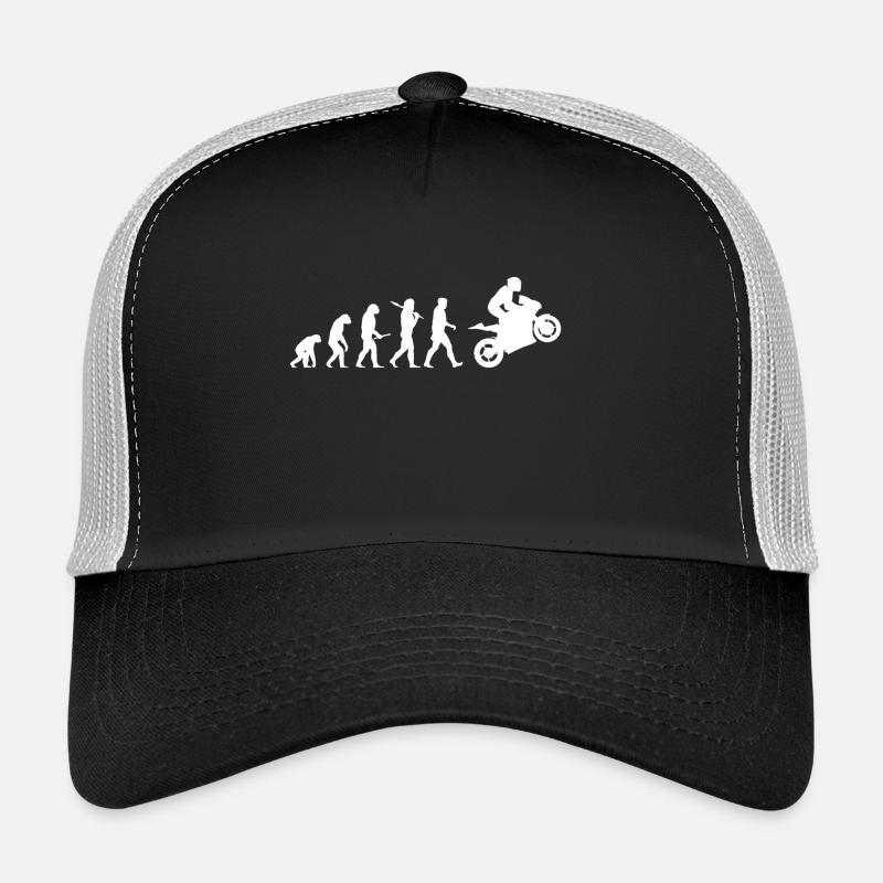 Evolution moto vélo drôle de cadeau de Noël Casquette trucker 