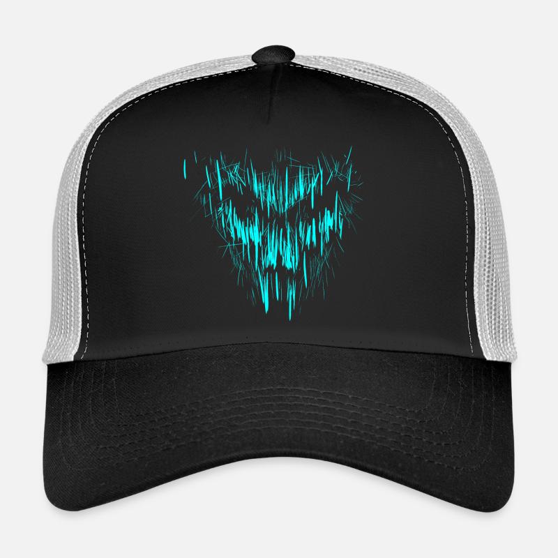 Türkiser Totenkopf - Trucker Cap - Schwarz/Steingrau